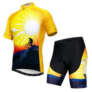 Cyclisme Jersey Shorts Ensemble Rembourré Hommes Vélo Top Costume