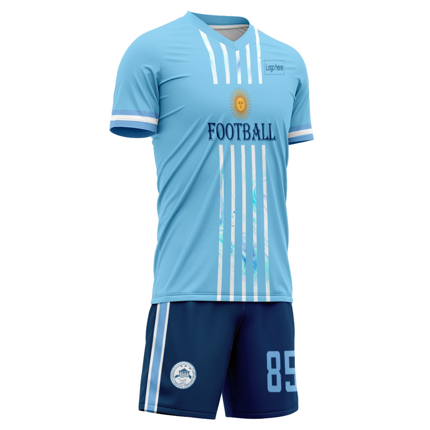 Costumes de football personnalisés de l'équipe Argenti de la Coupe du monde 2022