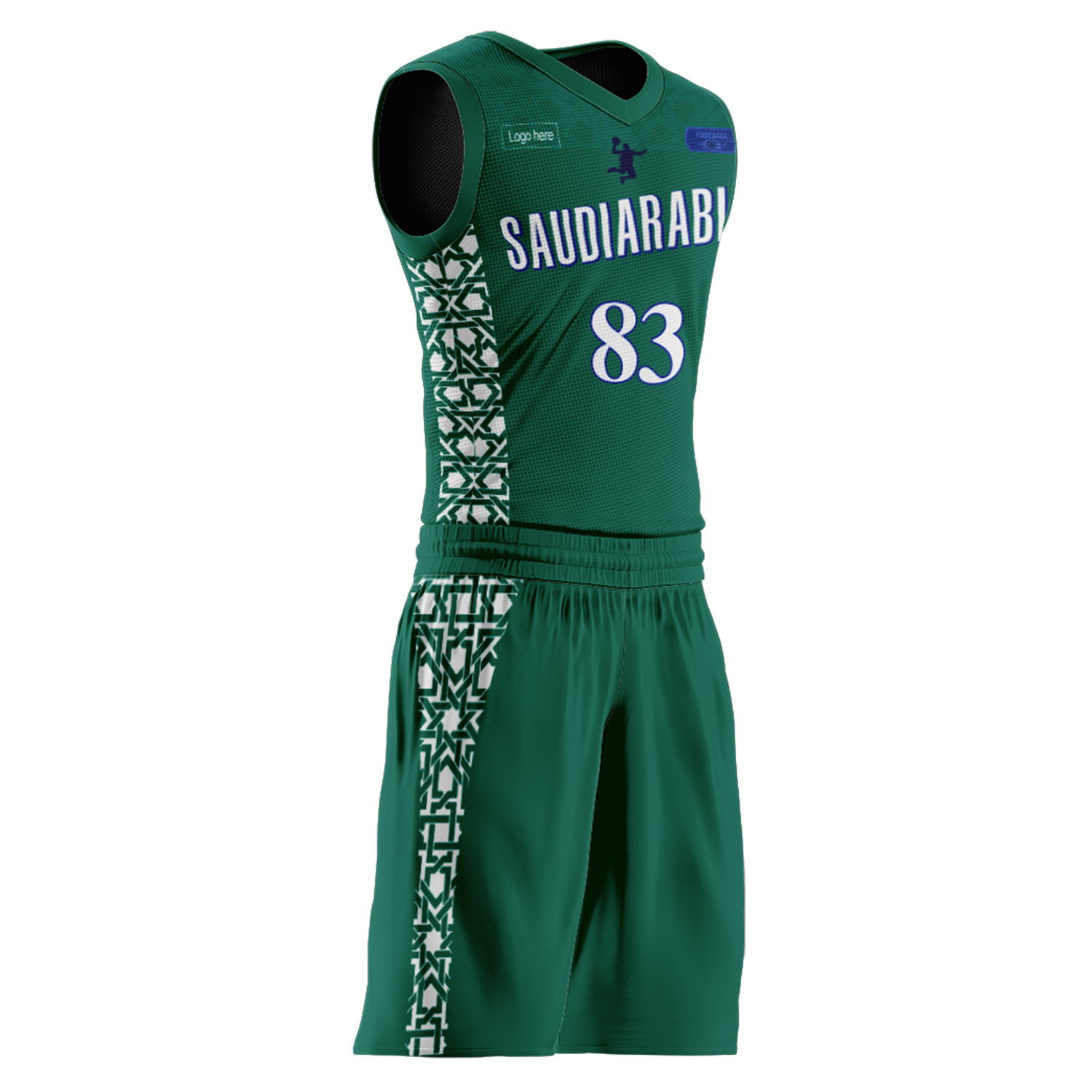 Costumes de basket personnalisés de l'équipe d'Arabie saoudite